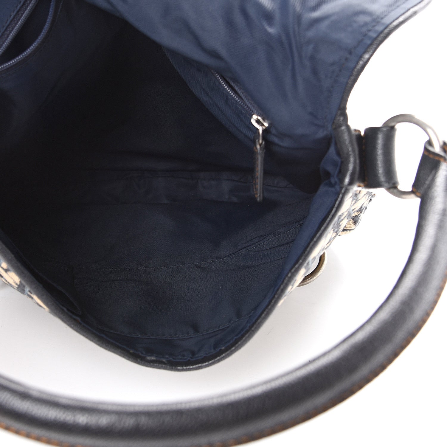 Christian Dior Monogram Traveler Shoulder Bag Navy 4 of 17