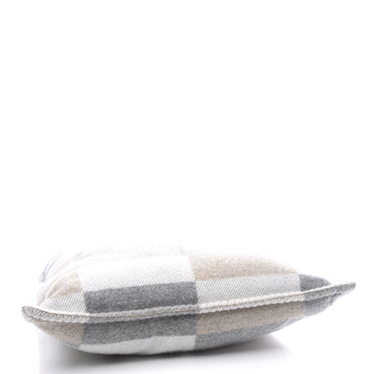 Hermes Wool Cashmere Avalon Bayadere Pillow PM Galet Ecru 3 of 6