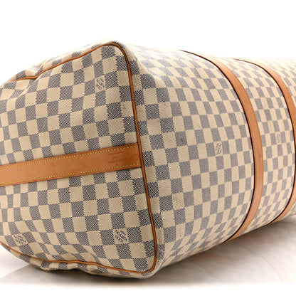 Louis Vuitton Damier Azur Keepall Bandouliere 55 8 of 12