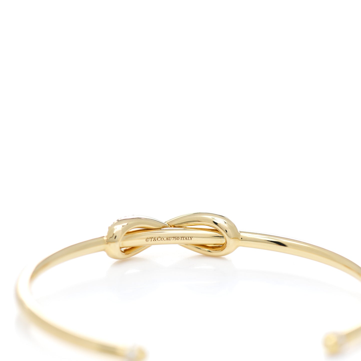18K Yellow Gold Diamond Infinity Cuff Bracelet