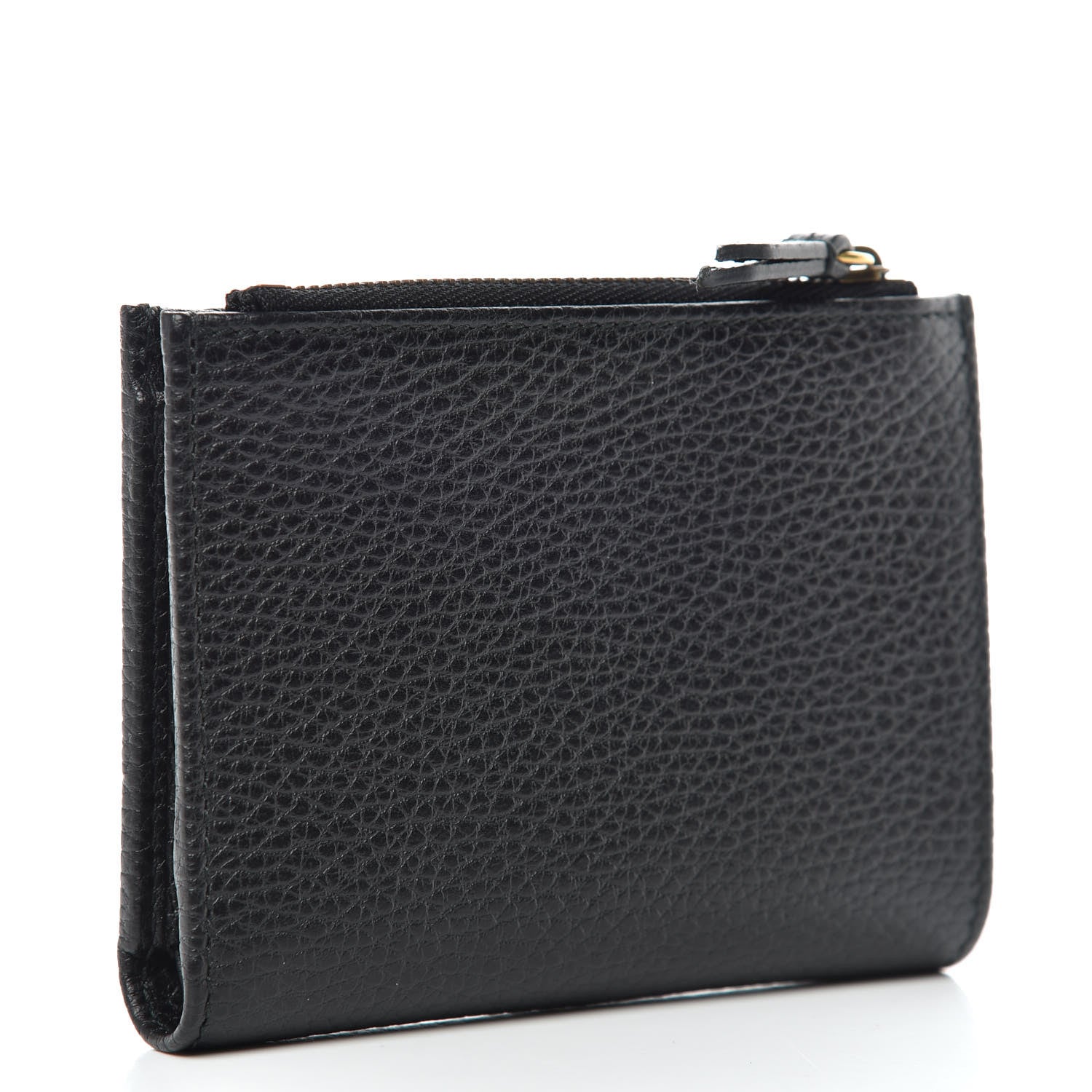 Gucci Pebbled Calfskin Farfalla Card Case Black 3 of 8