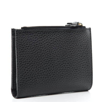 Gucci Pebbled Calfskin Farfalla Card Case Black 3 of 8