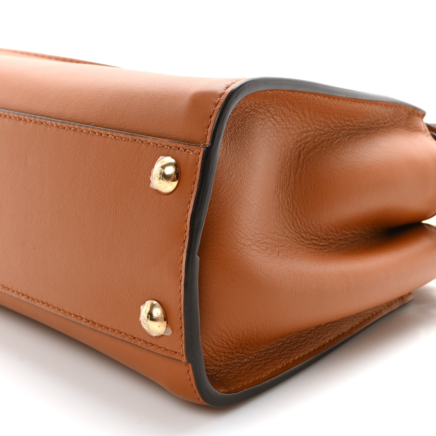 Vitello Seta Canvas FF Embroidered Mini Peekaboo Iconic Satchel Brandy Amazzonia