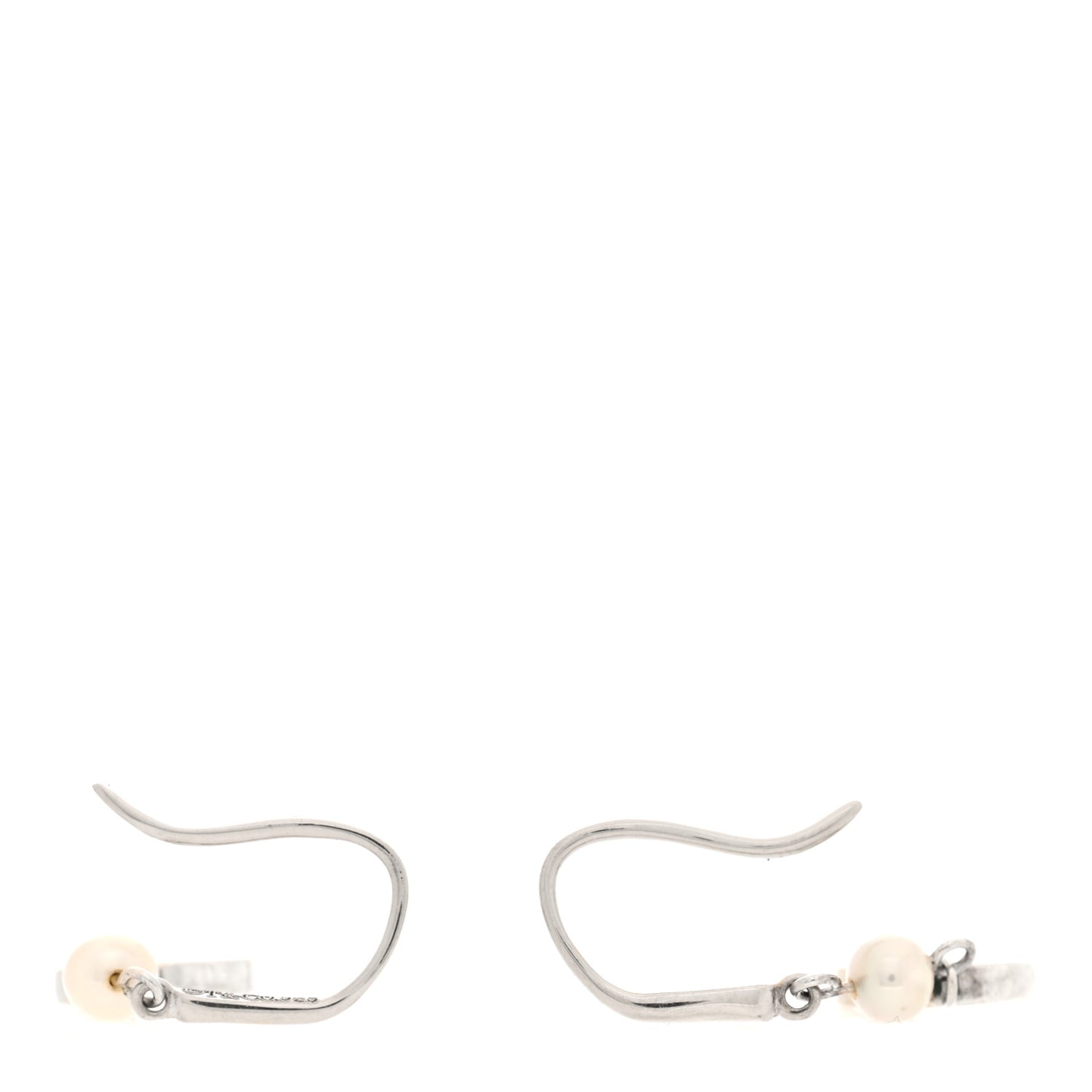 Sterling Silver Pearl Flower Drop Earrings