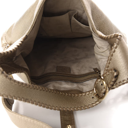Gucci Metallic Pebbled Calfskin Medium New Jackie Shoulder Bag Gold 5 of 10