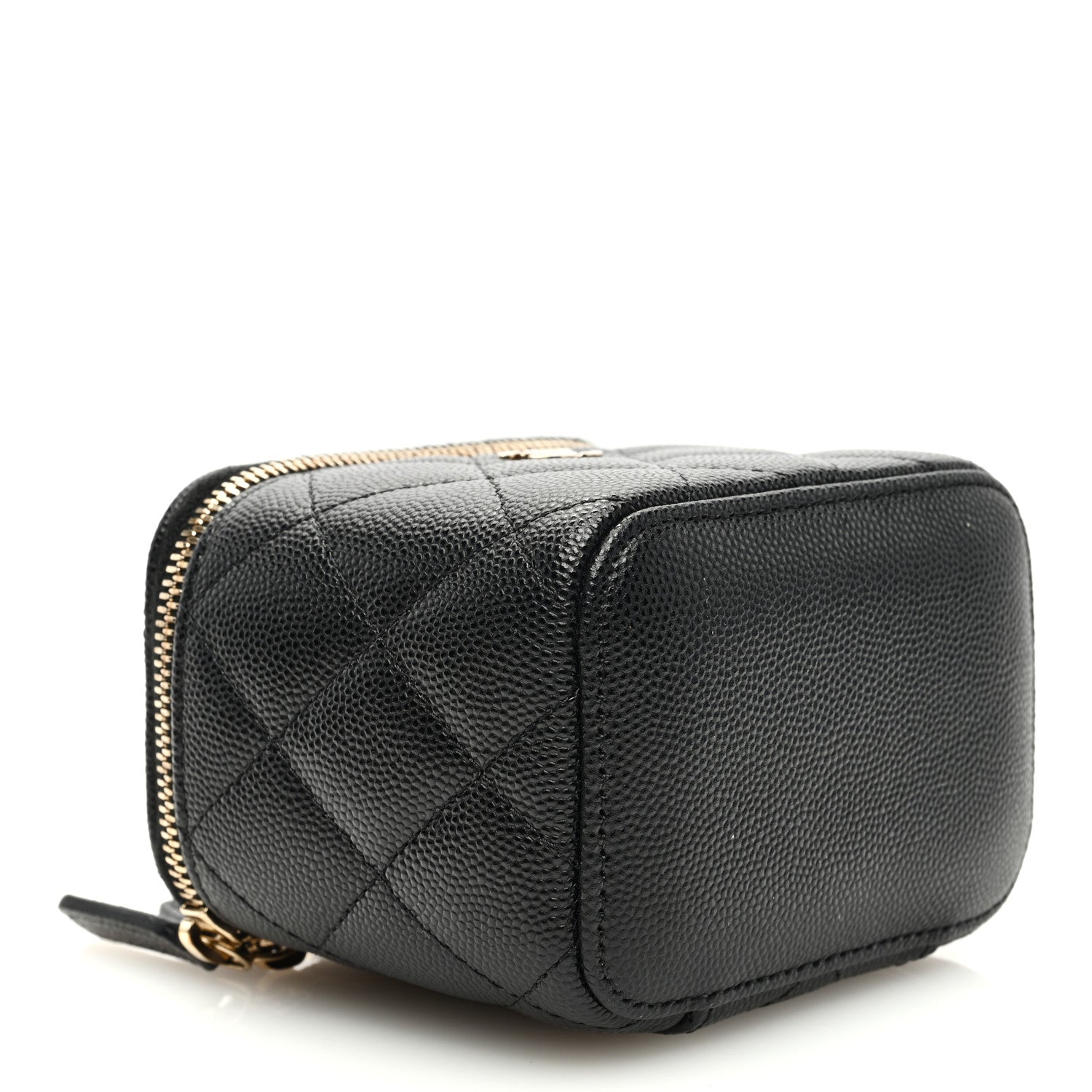 Chanel Caviar Quilted Mini Vanity Case With Chain Black 4 of 11