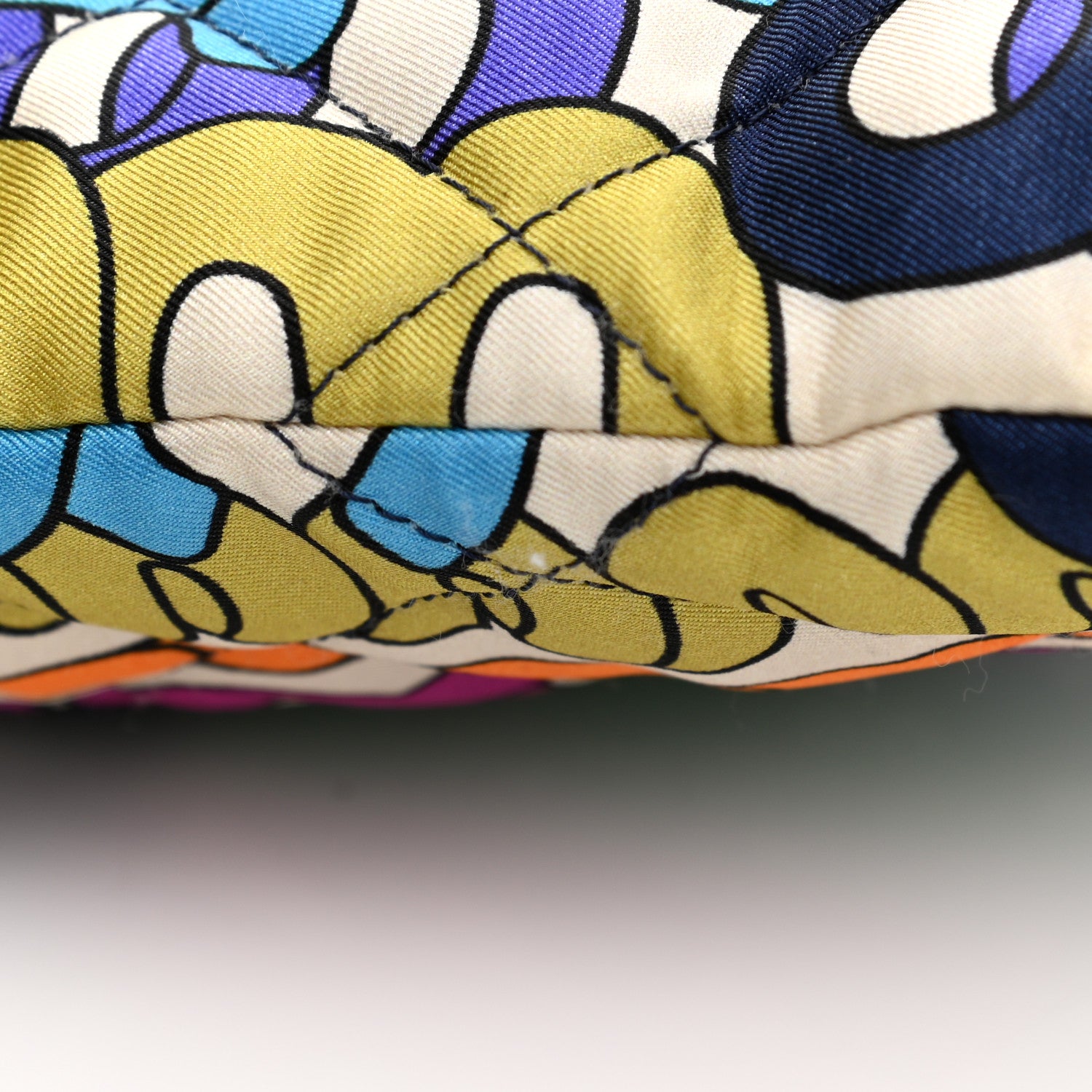 Chanel Printed Fabric Quilted Logo Large Shopping Tote Multicolor 10 of 12