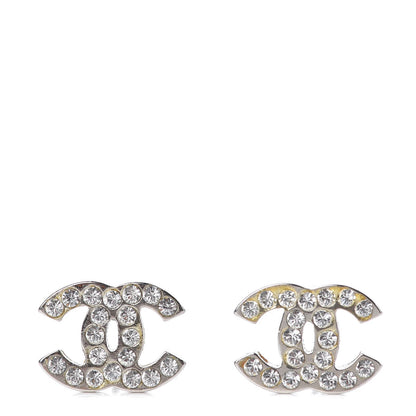 Chanel Crystal CC Earrings Silver 1 of 5
