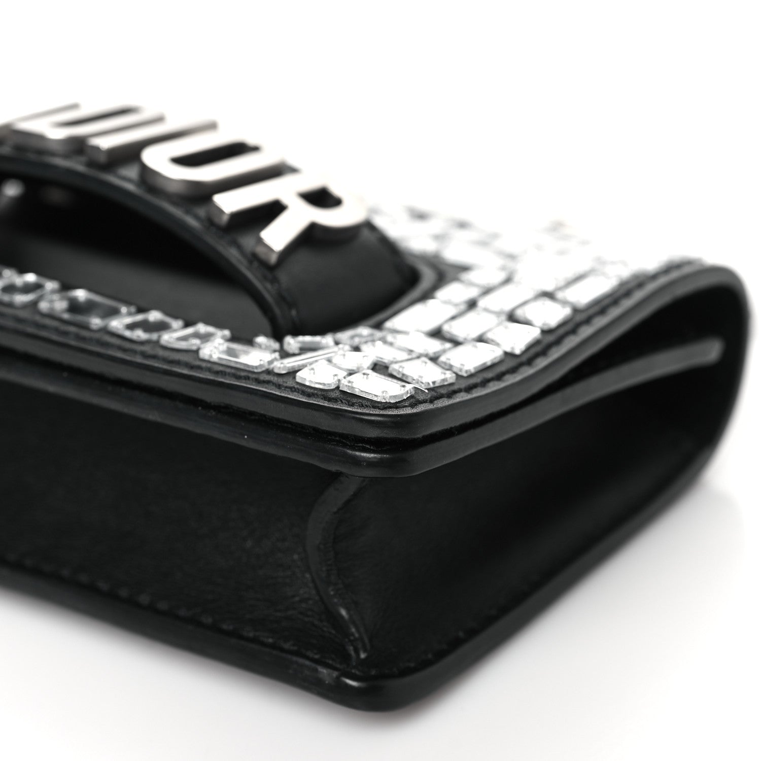 Christian Dior Smooth Calfskin Embroidered Mosaic of Mirrors Mini J'Adior Chain Flap Bag Black 8 of 8