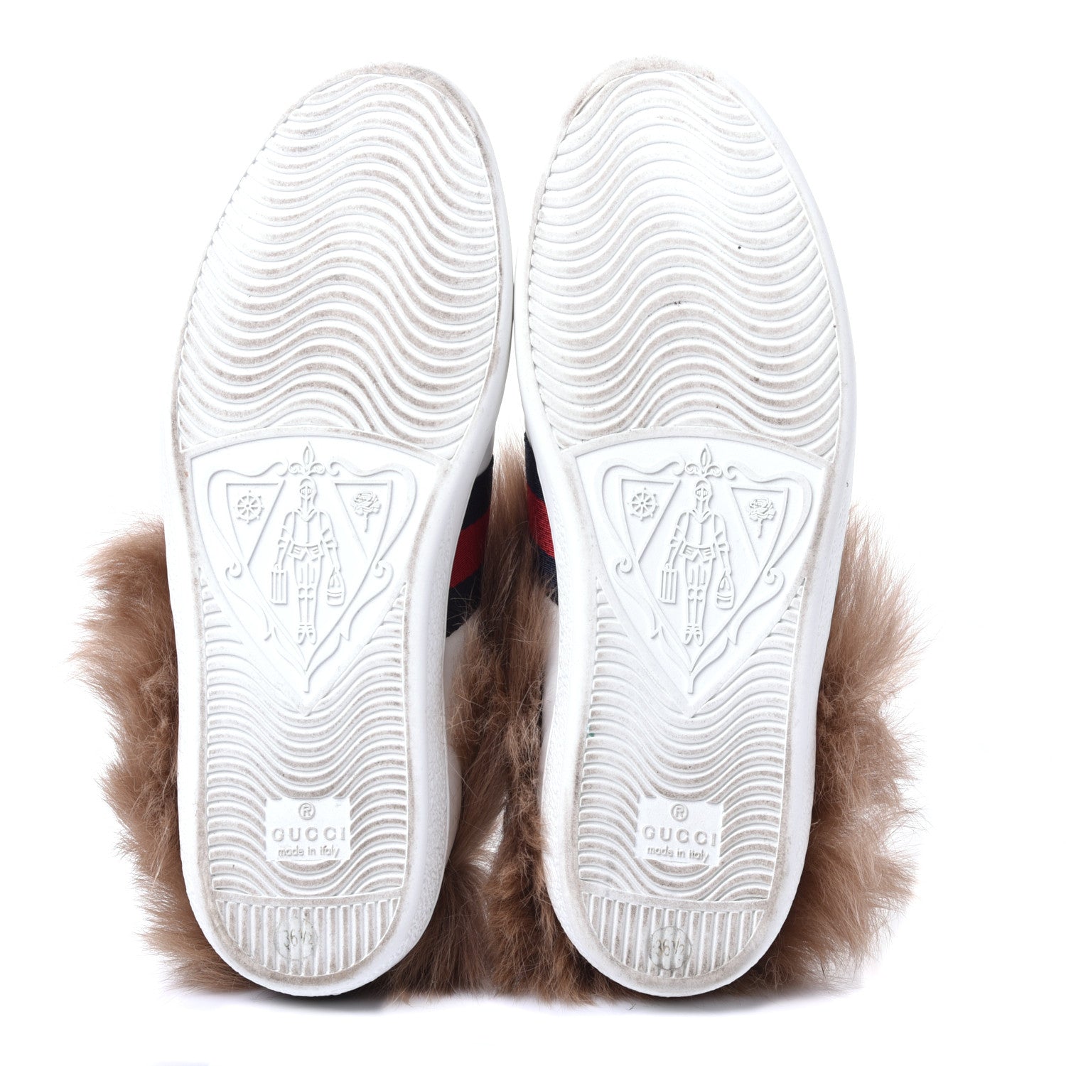 Gucci Calfskin Wool Web Bee Embroidered Womens Ace Sneakers 36.5 White 6 of 9