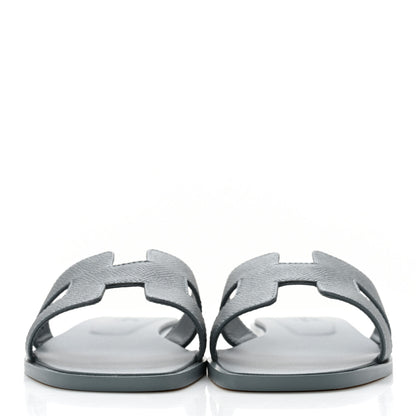 Hermes Epsom Oran Sandals 36 Gris Antarctique 2 of 9