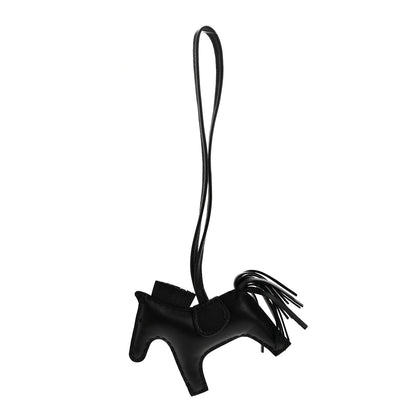 Hermes Milo Lambskin Grigri Rodeo Horse Bag Charm PM So Black 1 of 4
