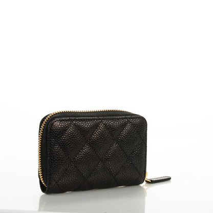 Chanel Caviar Quilted Zip Coin Purse Black 3 of 7