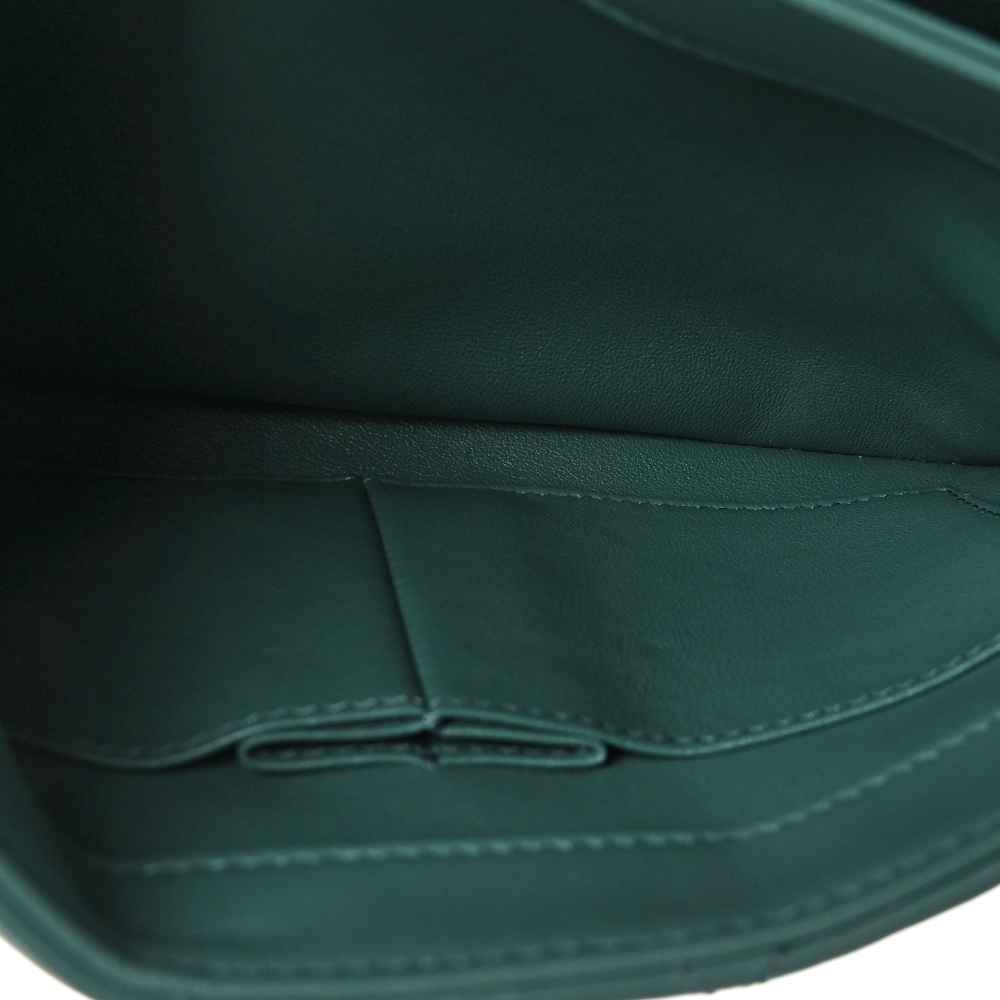 Lambskin Quilted Small Trendy CC Flap Dual Handle Bag Green