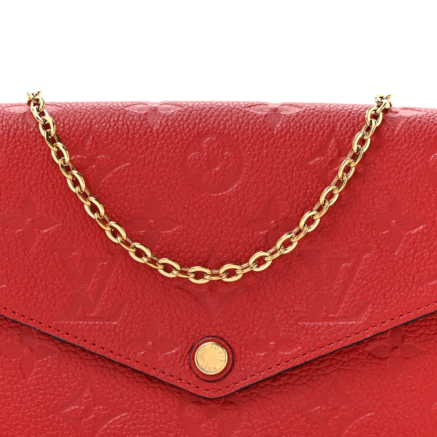 Empreinte Pochette Felicie Chain Wallet Scarlet