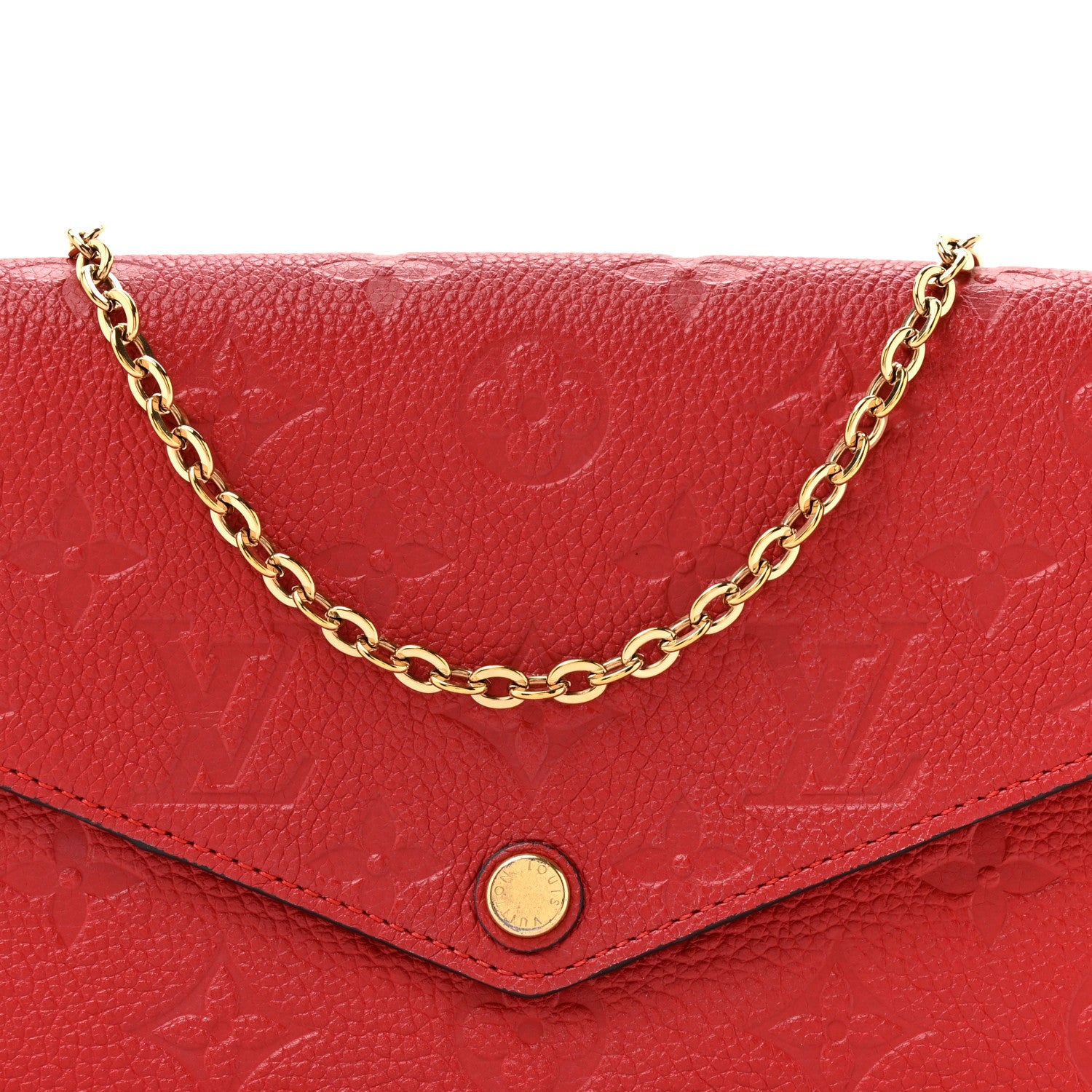Louis Vuitton Empreinte Pochette Felicie Chain Wallet Scarlet 10 of 14