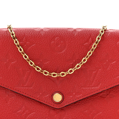 Louis Vuitton Empreinte Pochette Felicie Chain Wallet Scarlet 10 of 14