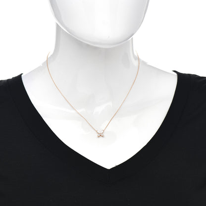Tiffany 18K Rose Gold Diamond Medium Victoria Pendant Necklace 2 of 5