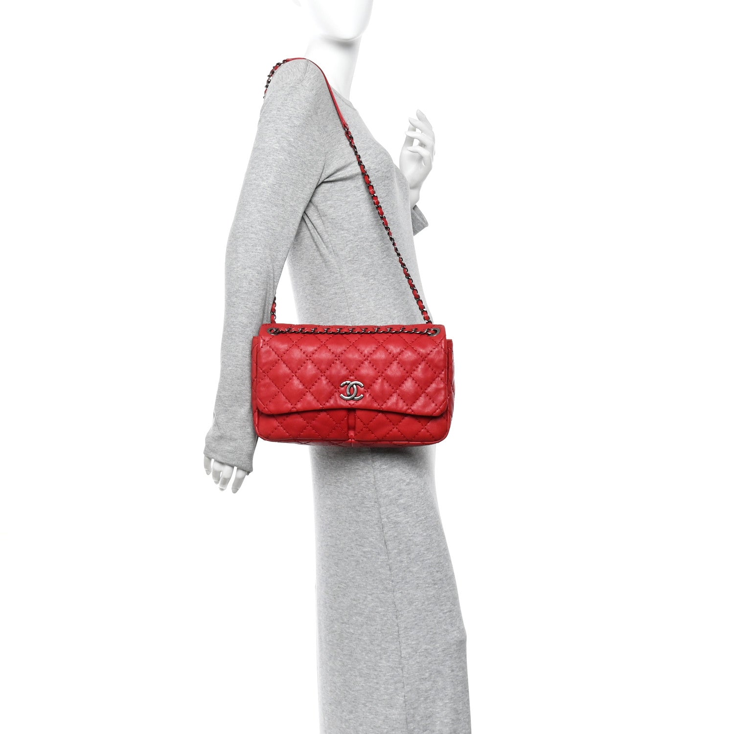 Chanel Calfskin Ultimate Stitch Flap Red 2 of 10