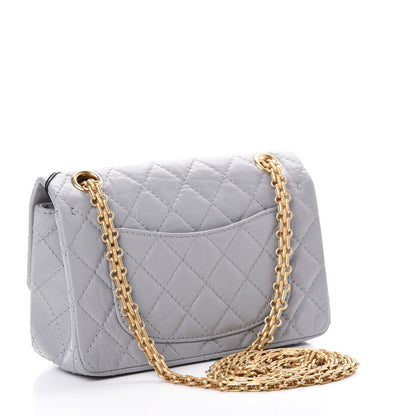 Chanel Aged Calfskin Quilted 2.55 Reissue Mini Flap Grey 2 of 10