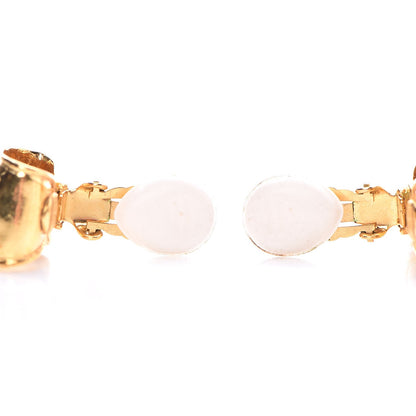 Chanel CC Large Drop Clip On Earrings Gold 6 of 10