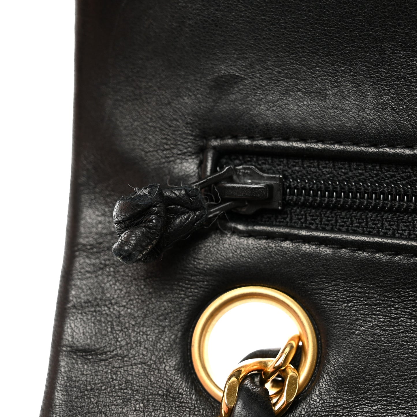 Lambskin Quilted Small Double Flap Black