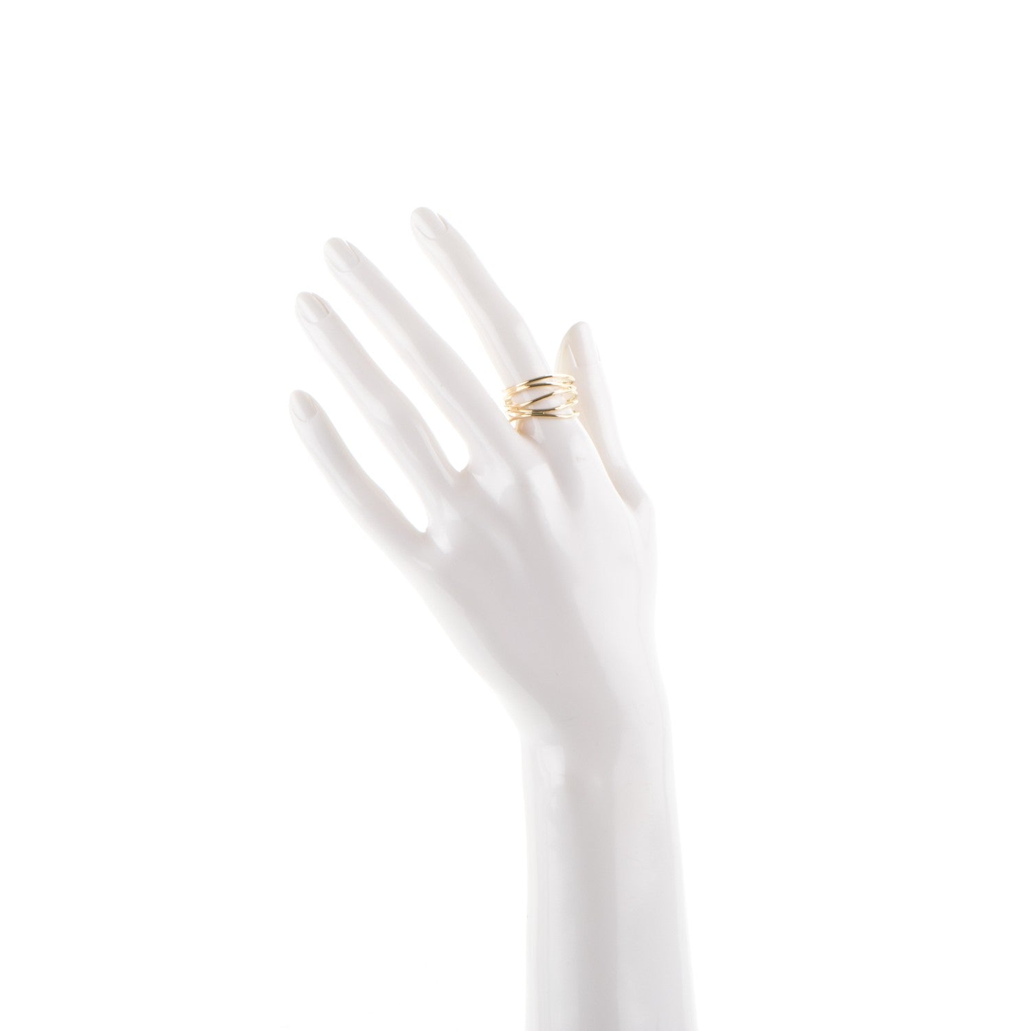 Tiffany 18K Yellow Gold Elsa Peretti Wave Ring 10.5 2 of 5