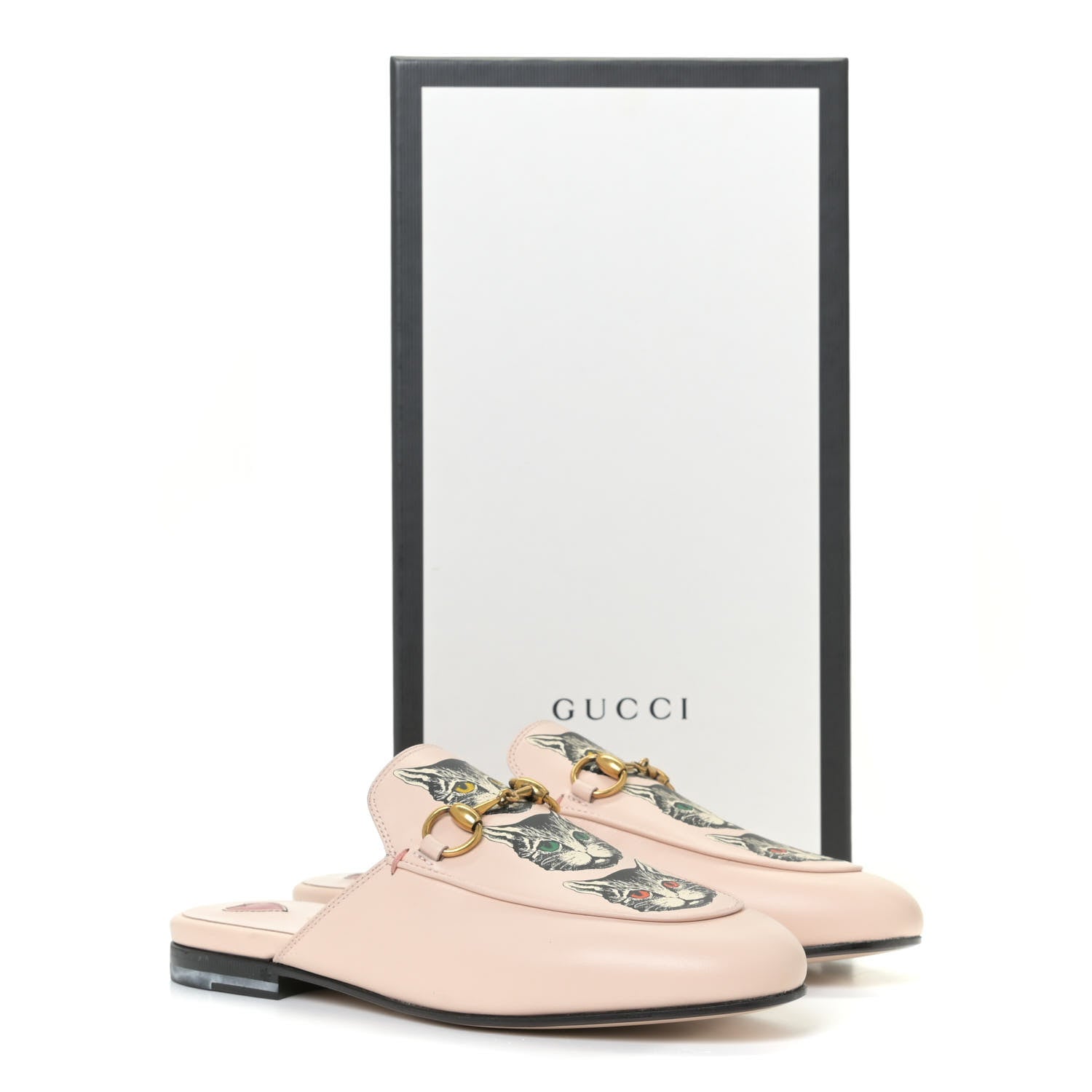 Gucci Calfskin Mystic Cat Womens Princetown Slippers 35 Mill Pink Multicolor 13 of 13