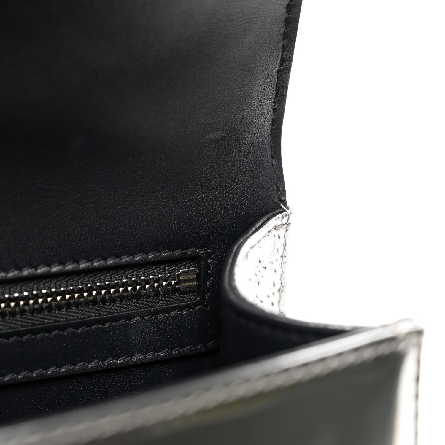 Christian Dior Metallic Patent Micro-Cannage Small Diorama Flap Bag Silver 10 of 10