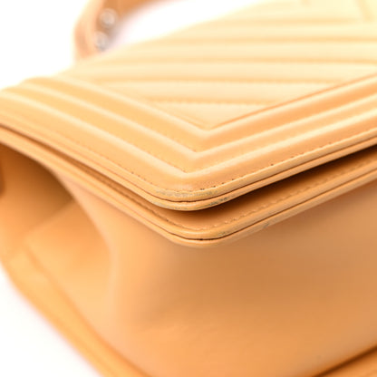 Chanel Calfskin Chevron Quilted Medium Boy Flap Yellow 8 of 15