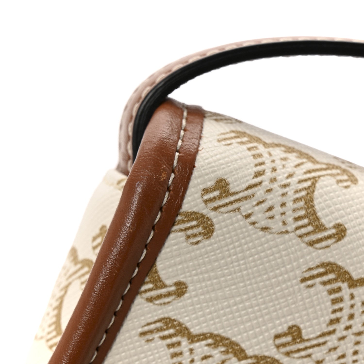 Celine Triomphe Canvas Calfskin Mini Besace Bag White 13 of 14