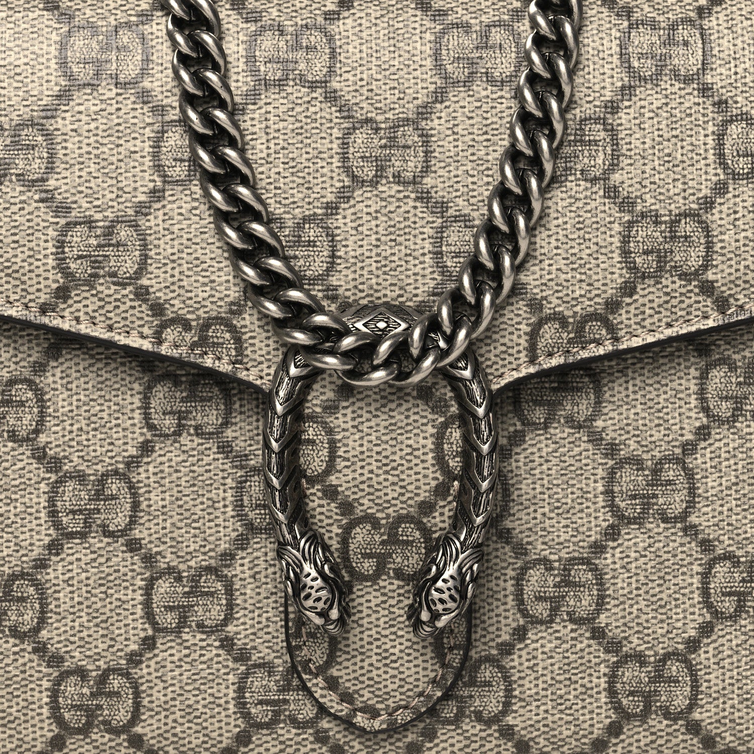 Gucci GG Supreme Monogram Mini Dionysus Chain Wallet Beige Taupe 8 of 10