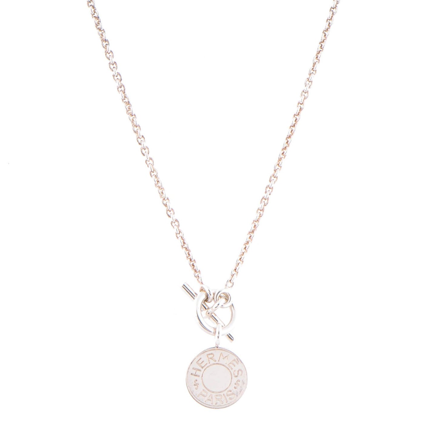 Silver Mini Clou de Selle Charm Pendant Necklace