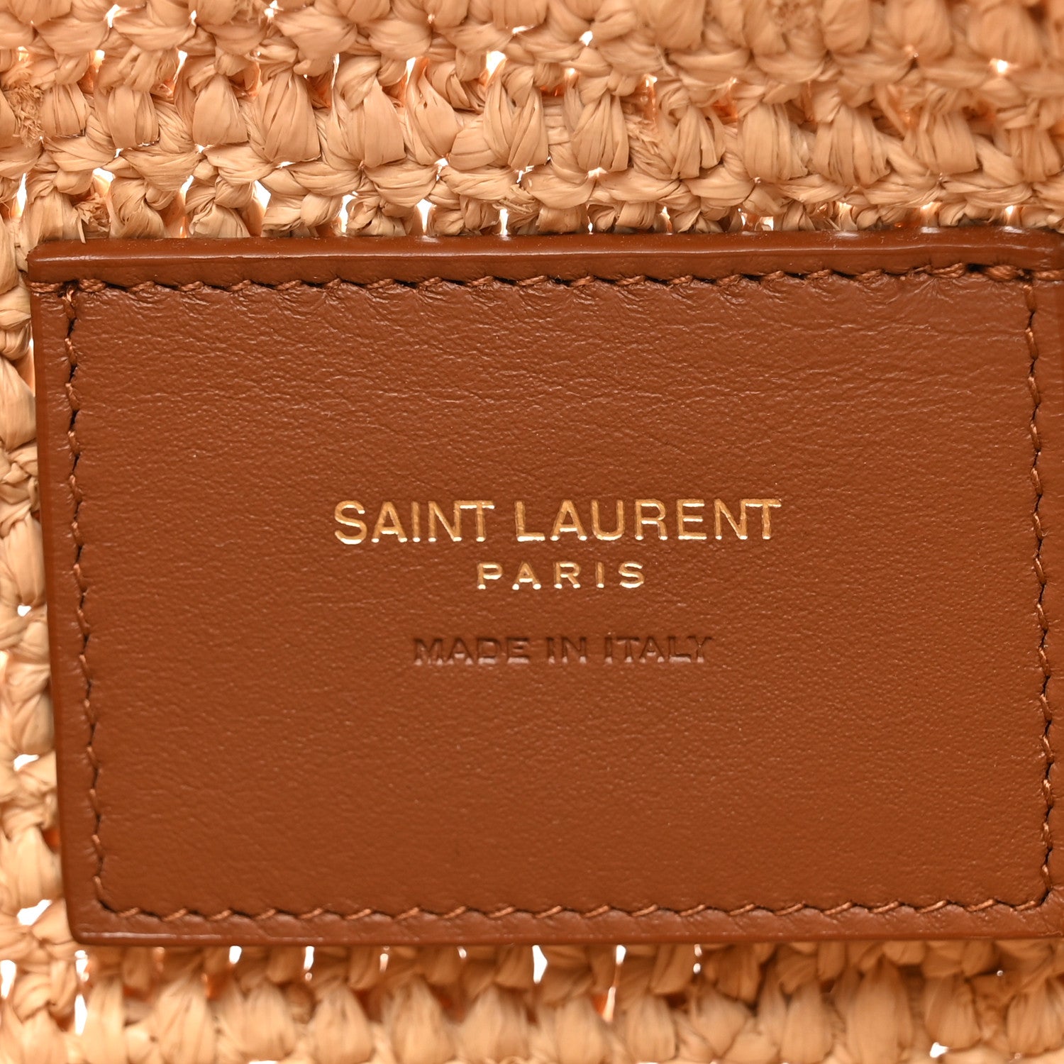 Saint Laurent Raffia Calfskin Gaby Crossbody Bag Natural Brick 6 of 11