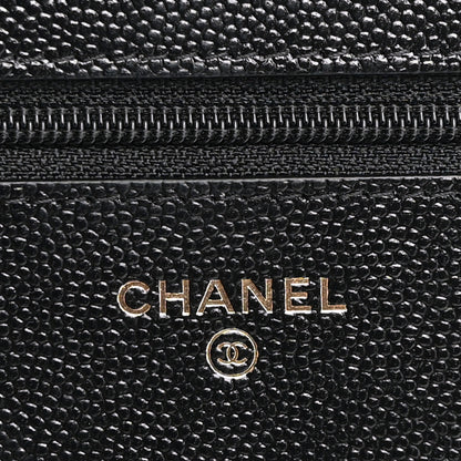 Chanel Caviar Quilted Golden Class Wallet On Chain WOC Black 6 of 11