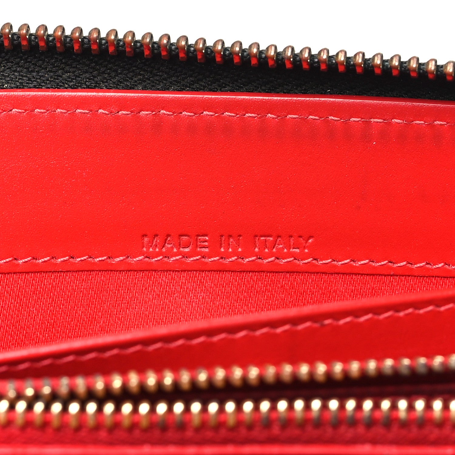 Christian Louboutin Calfskin Panettone Spiked Zip Around Wallet Black Gold 7 of 11