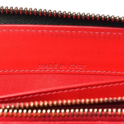 Christian Louboutin Calfskin Panettone Spiked Zip Around Wallet Black Gold 7 of 11