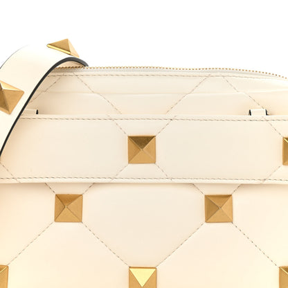 Valentino Garavani Nappa Roman Stud Crossbody Ivory 7 of 9