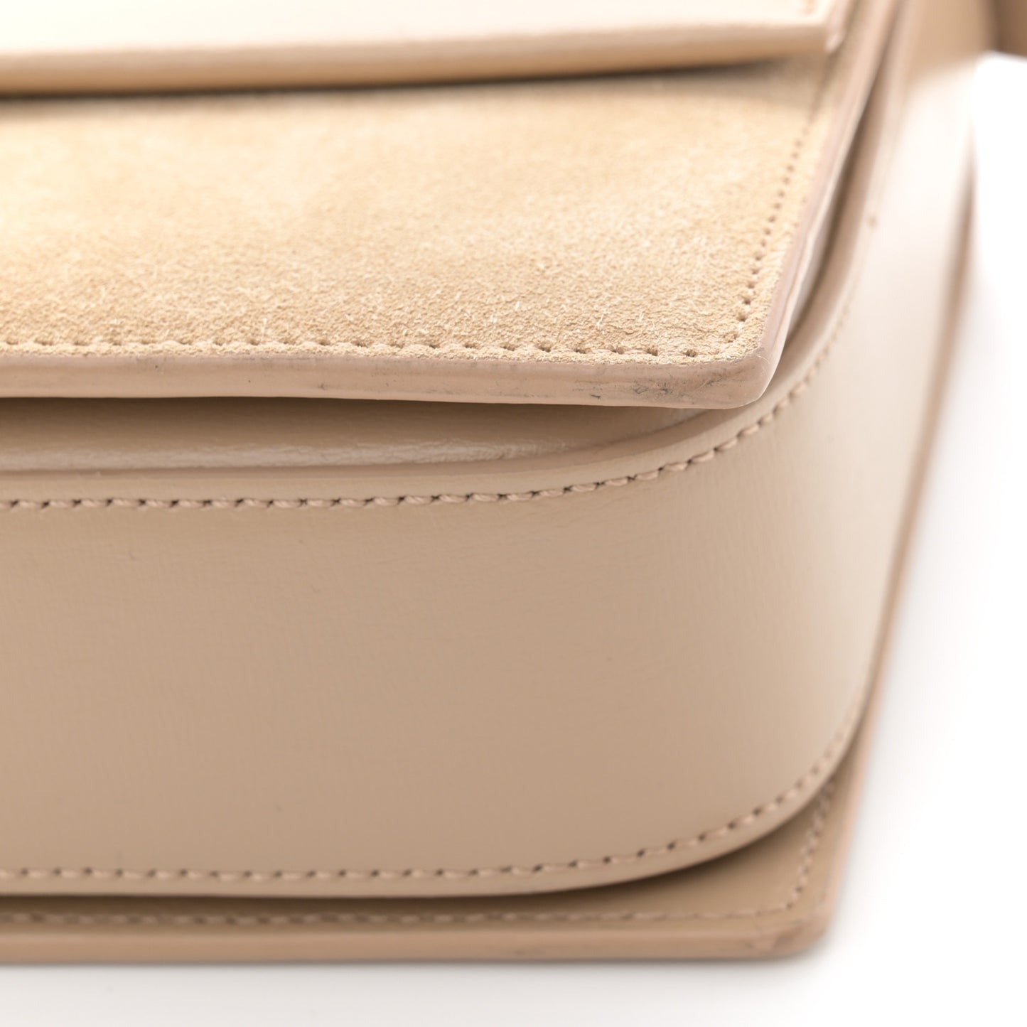 Smooth Calfskin Suede Medium Bellechasse Bag Beige