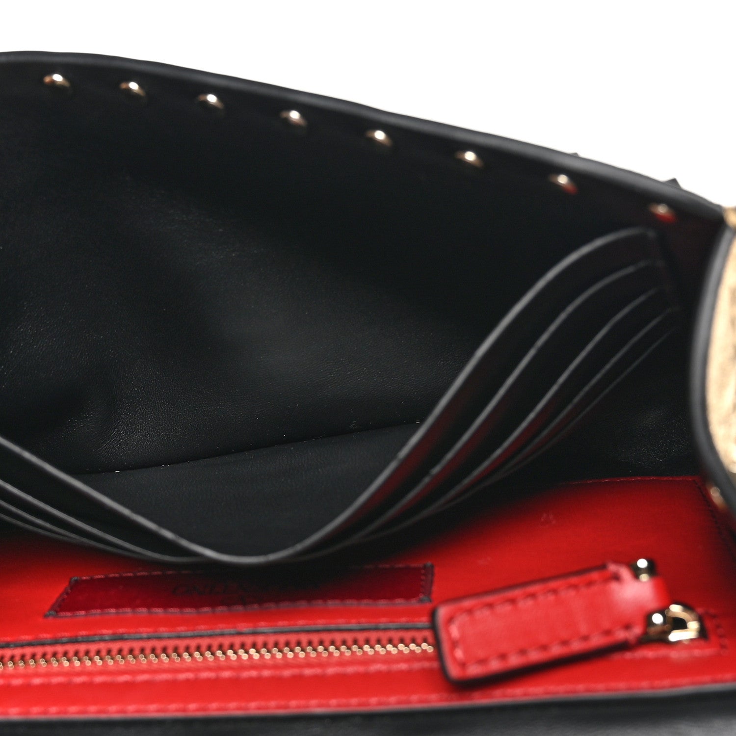 Valentino Garavani Metallic Nappa Rockstud Spike Wallet on Chain Mekong 6 of 11