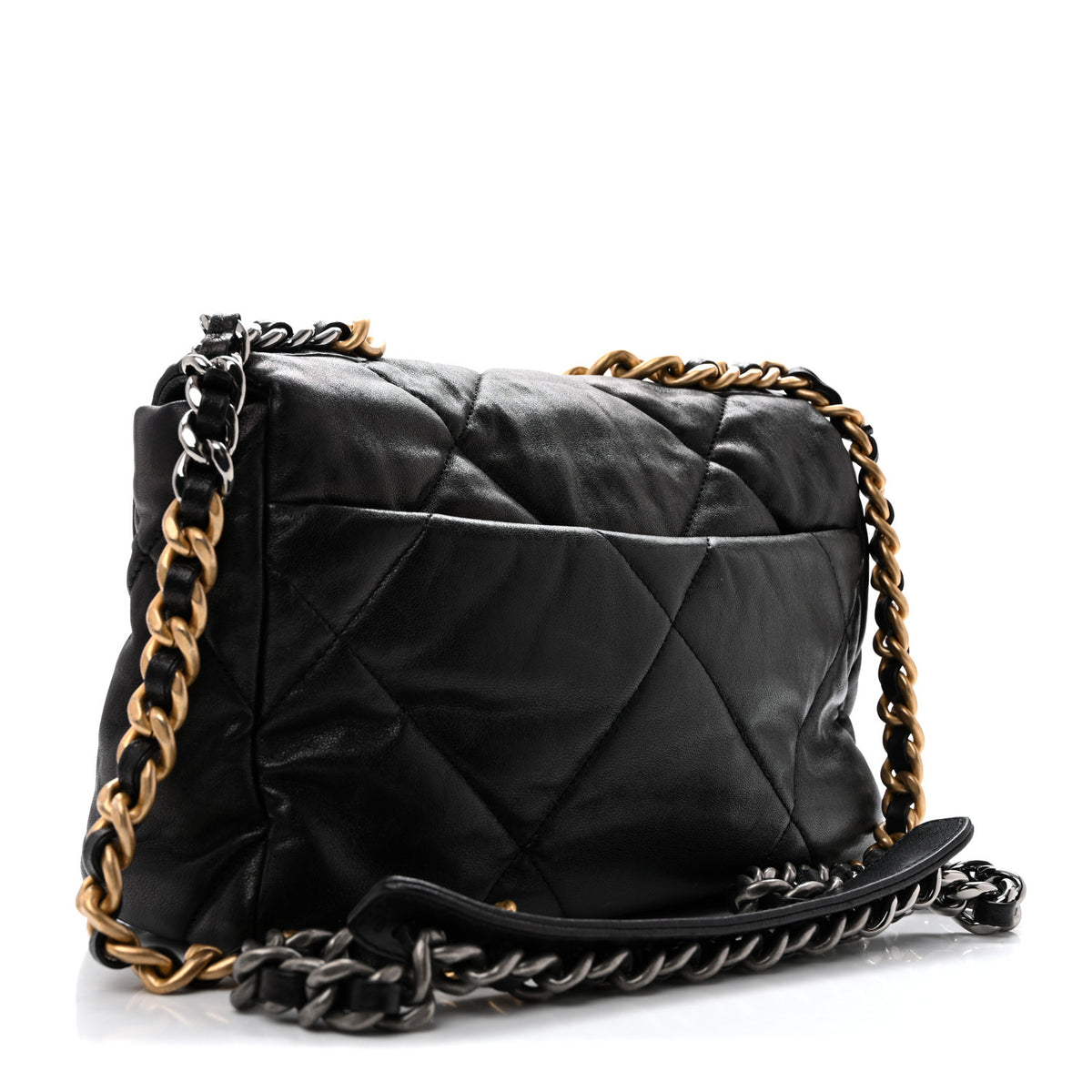 Chanel Lambskin Quilted Medium Chanel 19 Flap Black 3 of 12