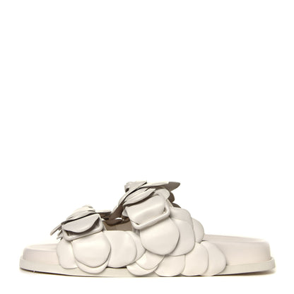 Valentino Garavani Kidskin Atelier 03 Rose Edition Double Buckle Slide Sandals 37 Avorio 1 of 6