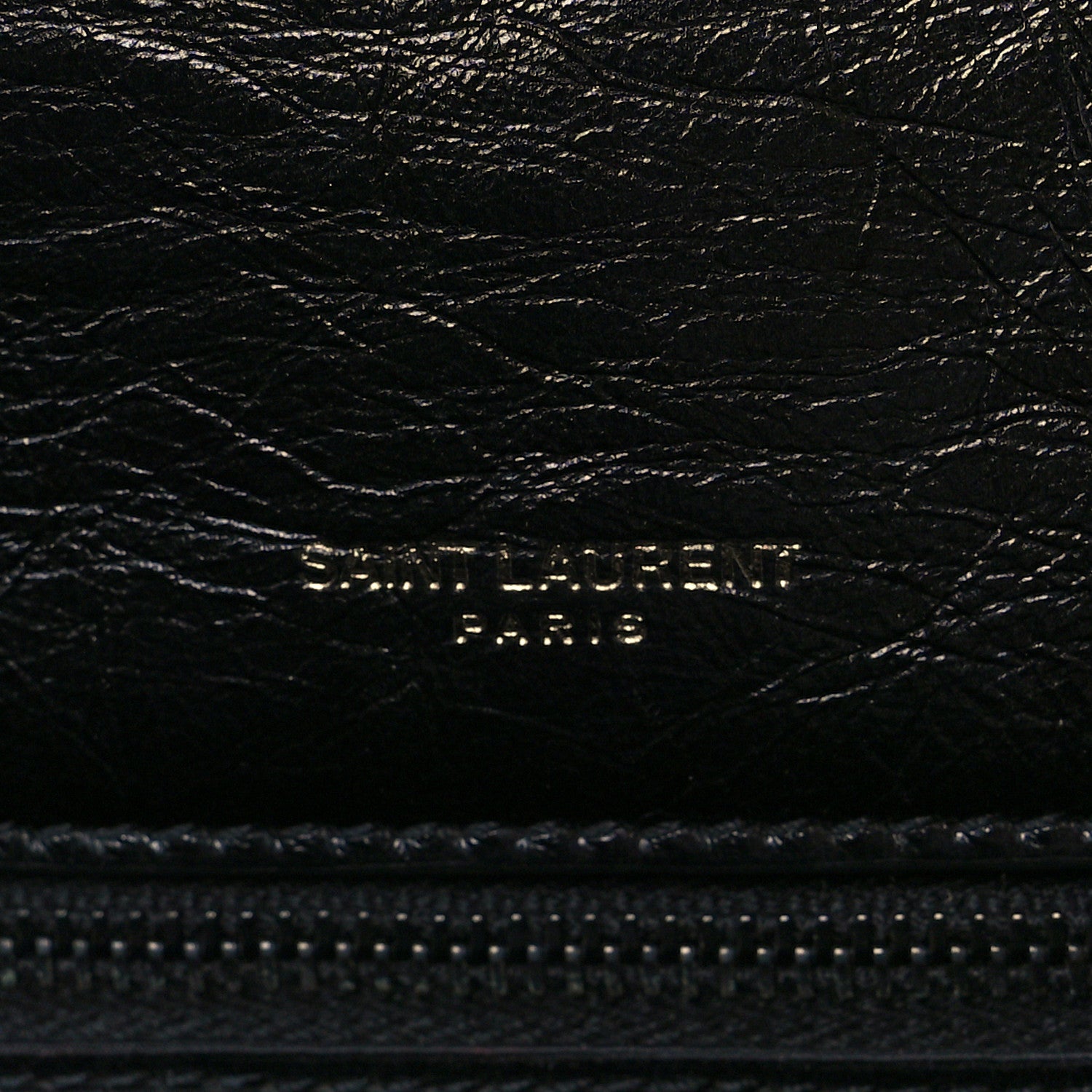 Saint Laurent Crinkled Calfskin Matelasse Monogram Medium Niki Chain Satchel Black 6 of 9