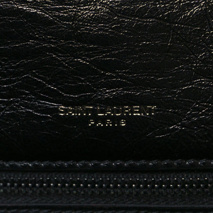 Saint Laurent Crinkled Calfskin Matelasse Monogram Medium Niki Chain Satchel Black 6 of 9