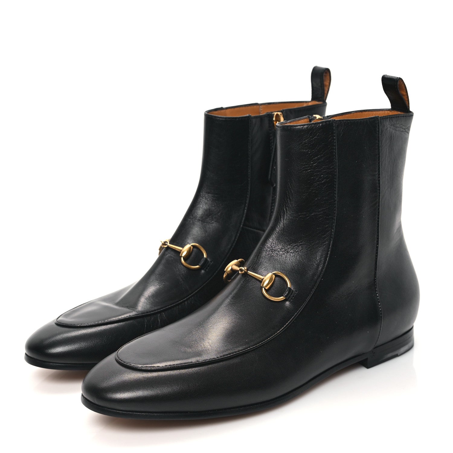 Gucci Malaga Kid Womens Jordaan Ankle Boots 38 Black 3 of 8