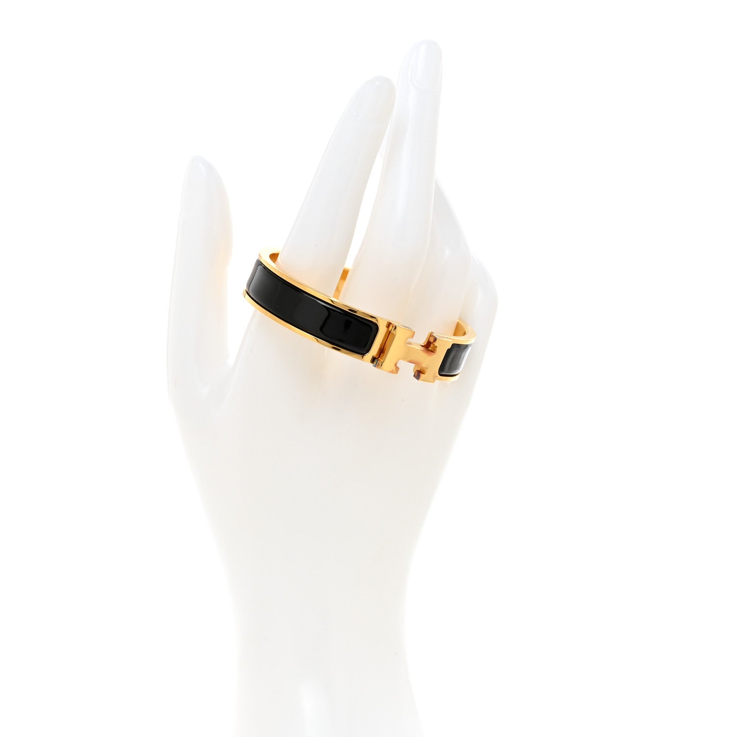 Hermes Enamel Narrow Clic Clac H Bracelet PM Black 2 of 5