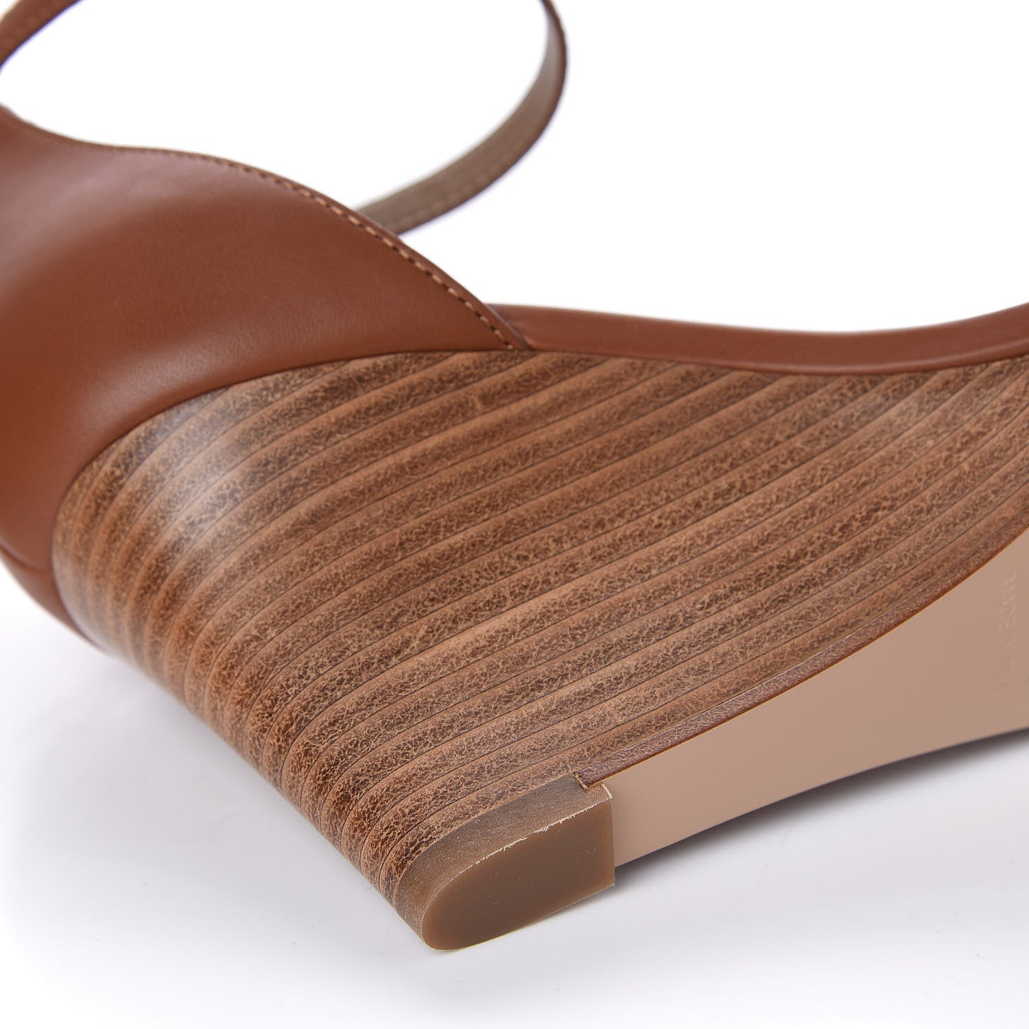 Hermes Calfskin Legend Wedge Sandals 39 Gold 11 of 12