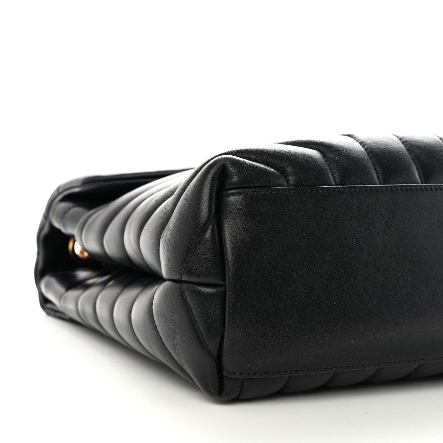 Saint Laurent Calfskin Y Quilted Monogram Medium Loulou Chain Satchel Black 10 of 14