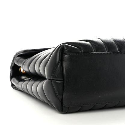 Saint Laurent Calfskin Y Quilted Monogram Medium Loulou Chain Satchel Black 10 of 14