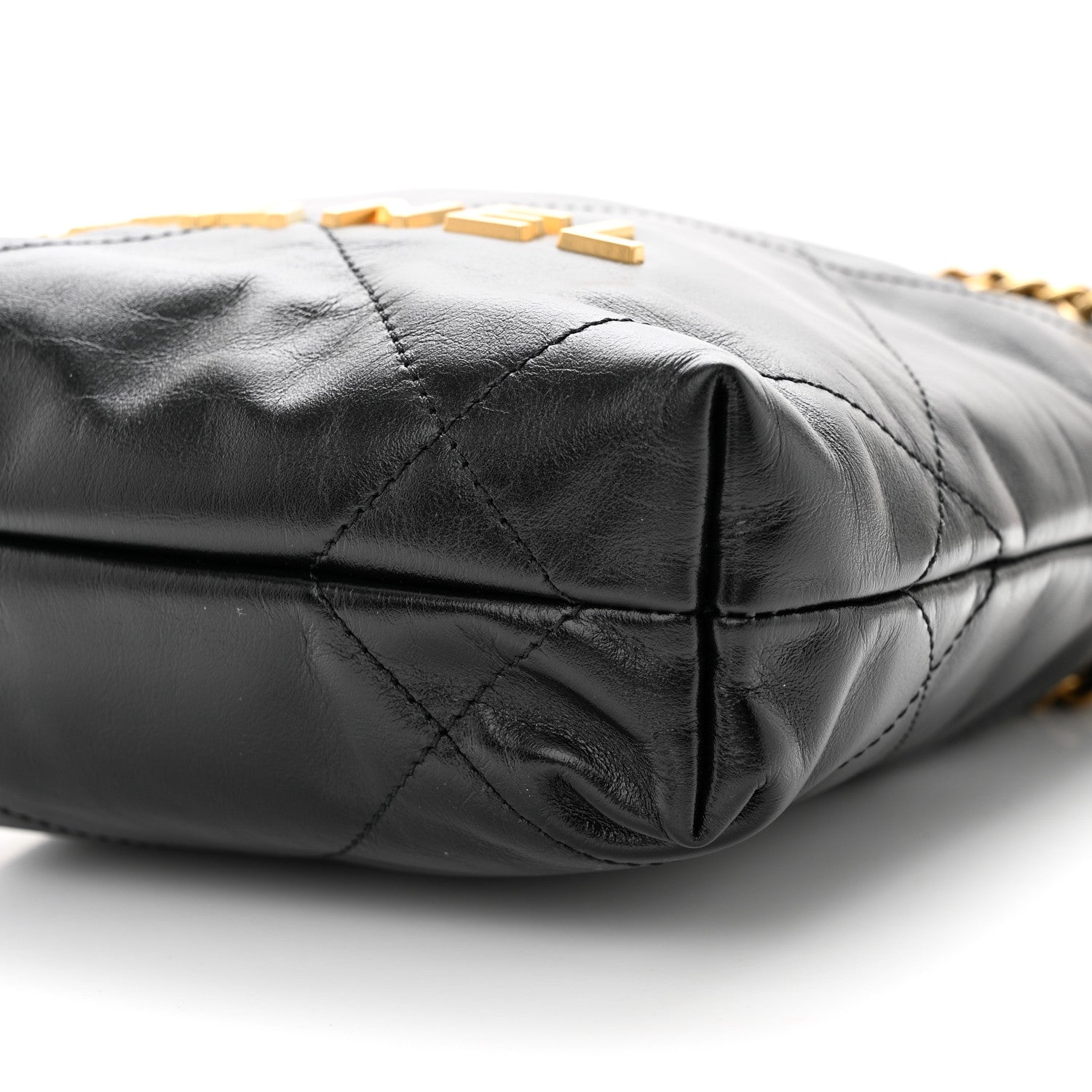 Chanel Shiny Calfskin Quilted Mini Chanel 22 Black 10 of 11